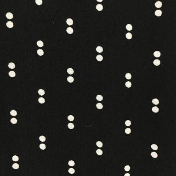 ABERCROMBIE & FITCH • Black/White Polka Dot Print Faux Wrap V-Neck Mini Dress - Picture 14 of 16